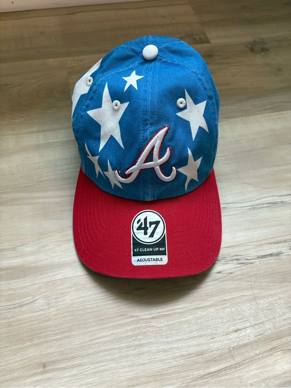 47 OSFA- Atlanta Braves Patriotic Star Cap - Blue & Red